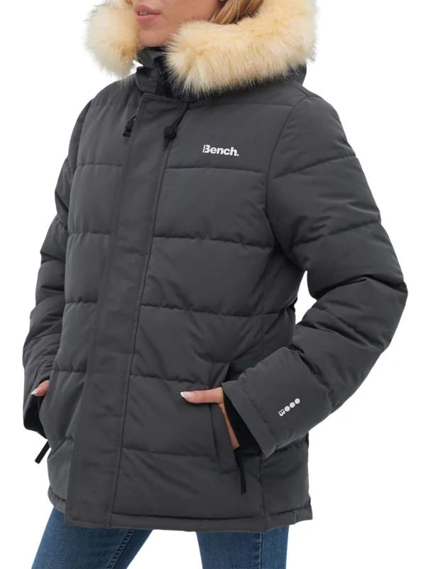 Bench Doudoune a bordure en fausse fourrure pour femme
