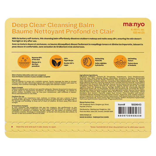 Ma:nyo - Baume nettoyant profond et clair, 2 x 132 ml
