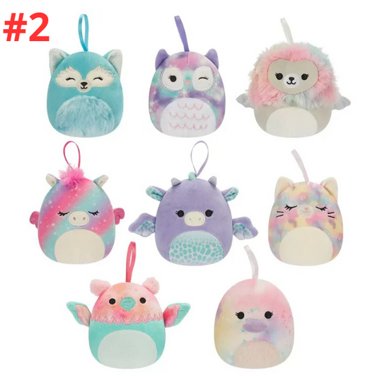 Squishmallows - Lot de 8 décorations de Noël