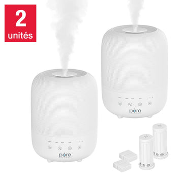 Pure Enrichment Hume Sense - Humidificateur à remplissage supérieur, paquet de 2