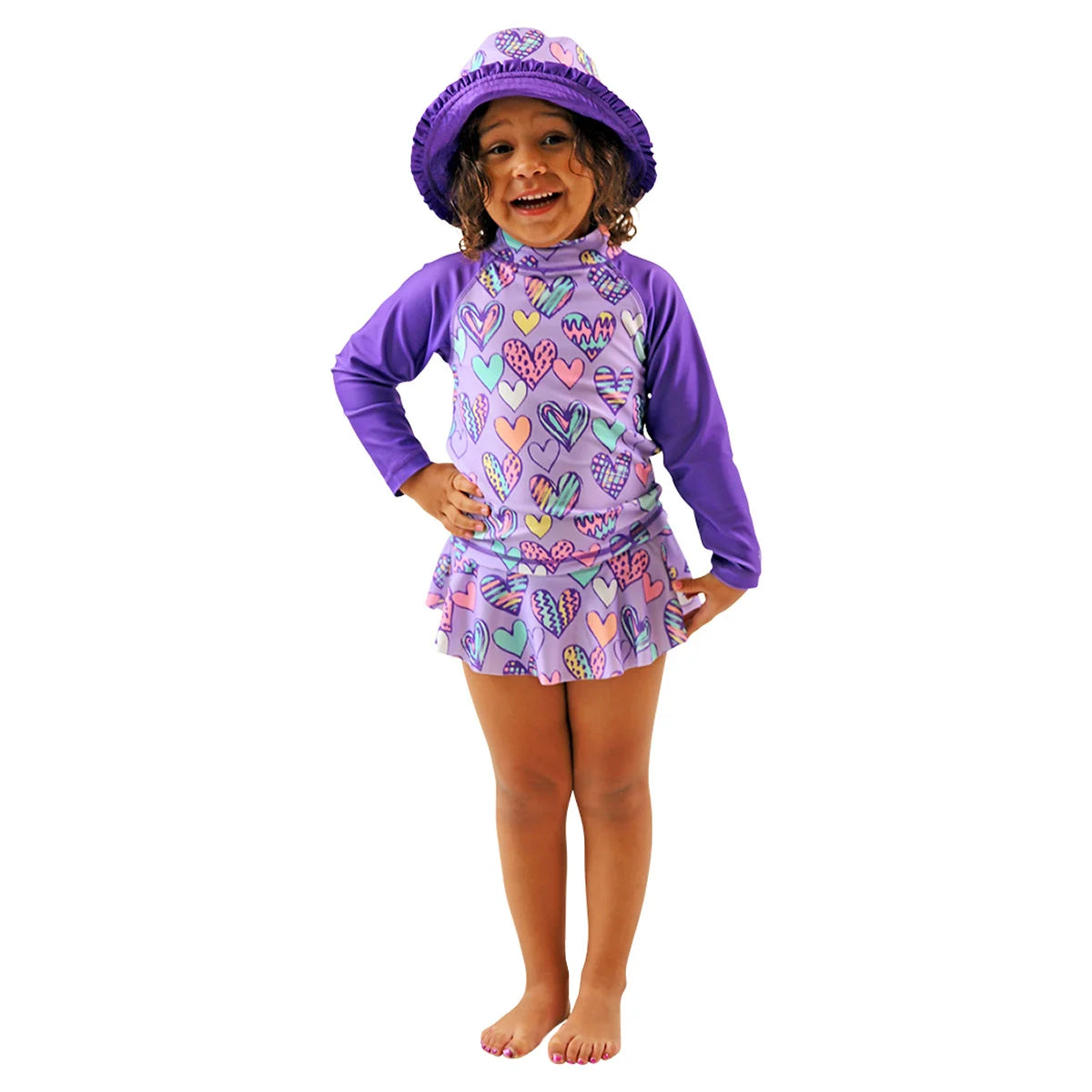 Inlzdz Unisexe Enfant Ensemble Maillot de Bain Anti UV Haut et Short de