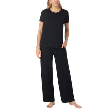 Midnight by Carole Hochman - Ensemble de minuit en tricot de crêpe, 2 pièces