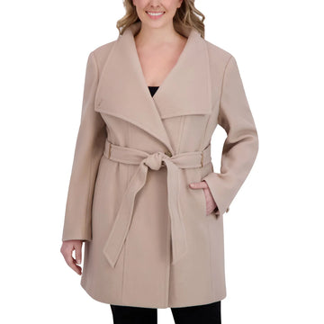 DKNY Women’s Shawl Collar Belted Jacket