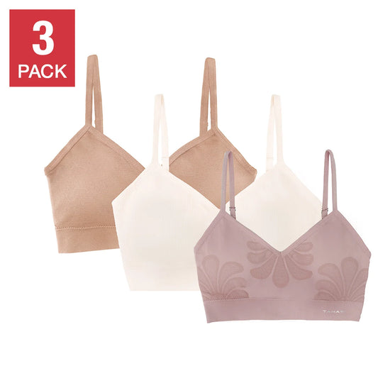Tahari Women's Seamless Jaquard Bra, 3-pack