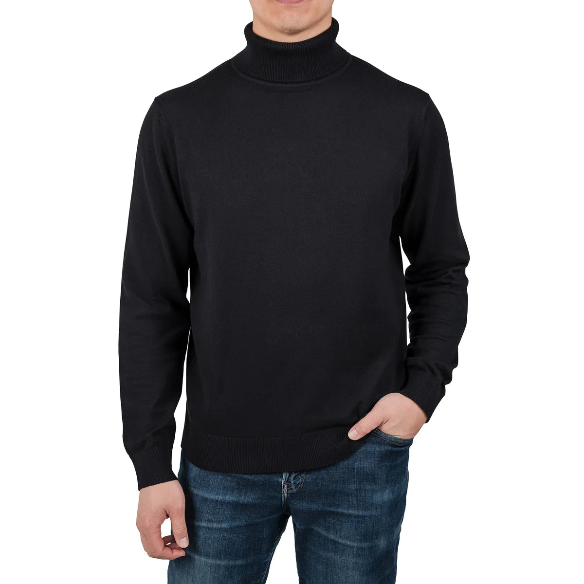 mens dress mock turtleneck long sleeve Rough Dress