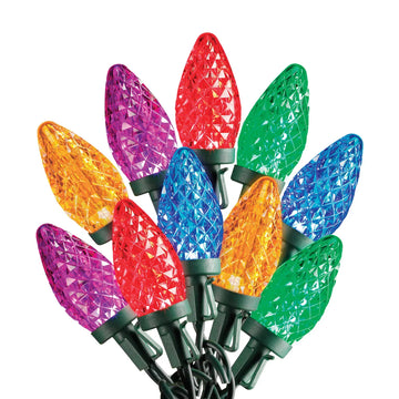 Sylvania- Ensemble de 2 guirlande de 50 lumières de Noël DEL C9 multicolores