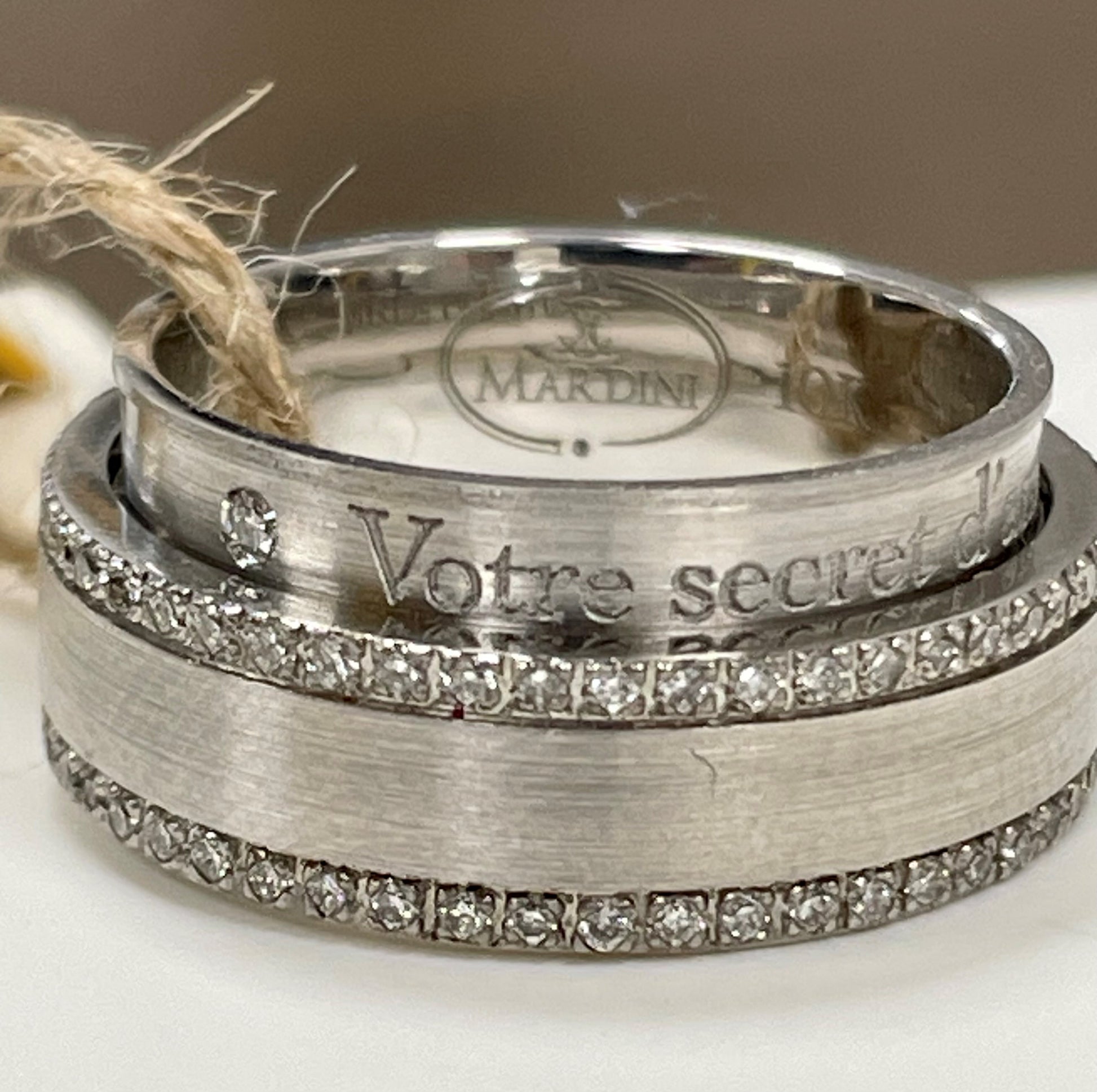 Bague « Votre secret d'amour » en or blanc 10K 15112