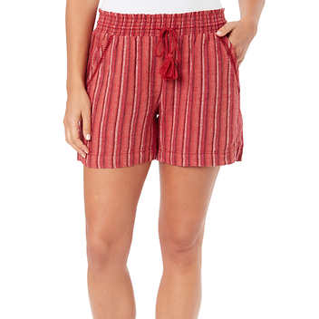 Briggs - Short en lin pour femme rouge 