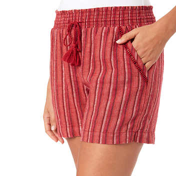 Briggs - Short en lin pour femme rouge