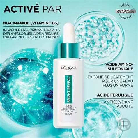 L'Oréal Paris - Sérum visage anti-taches brunes à la niacinamide Bright Reveal