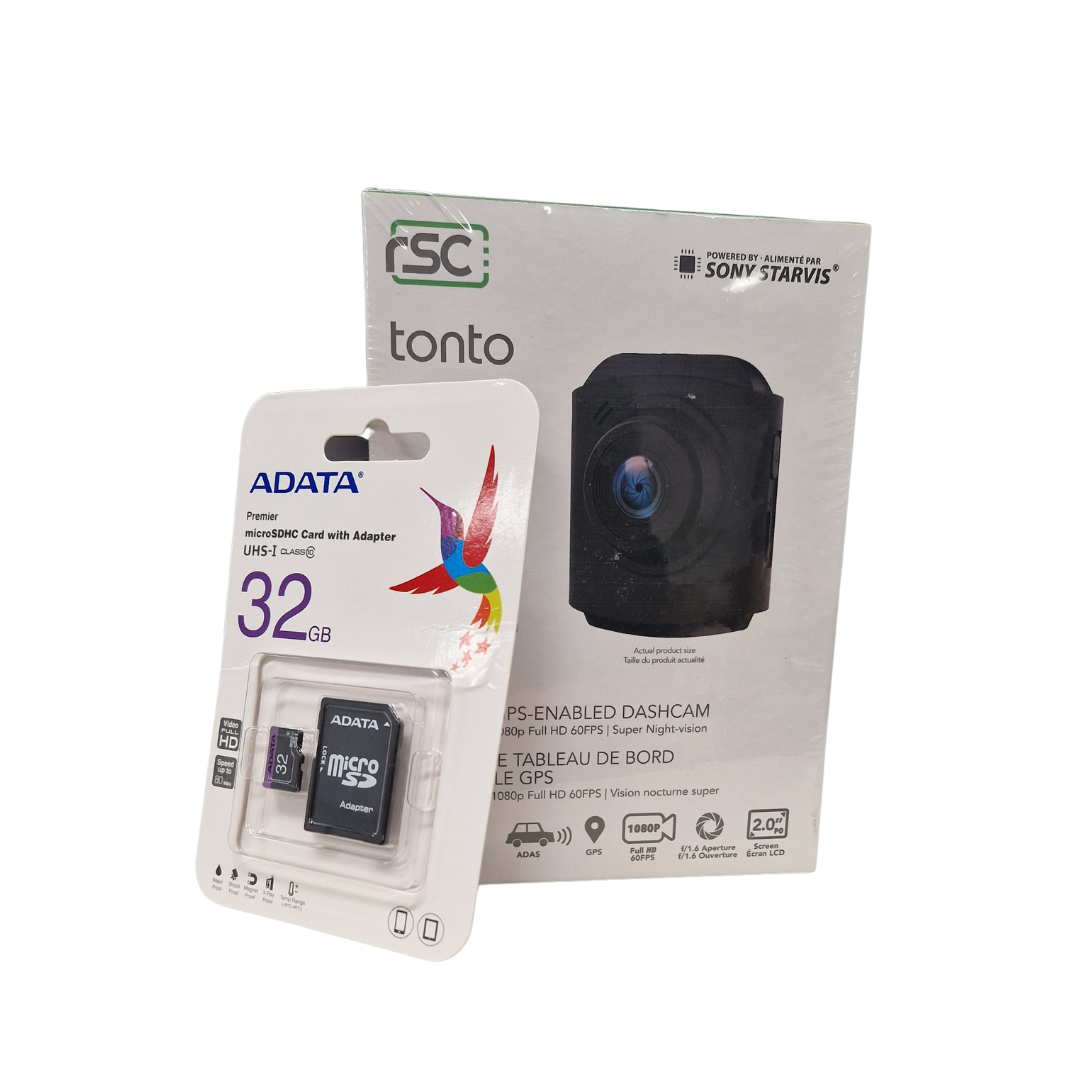 Caméra de tableau de bord compatible GPS avec Carte mémoire 32GB