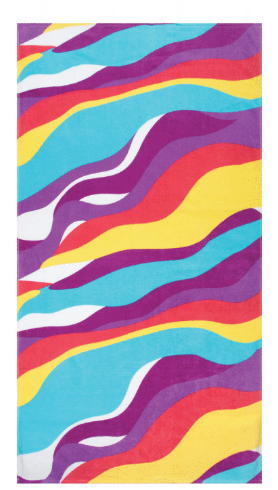 Serviettes de plage imprimées en velour de coton