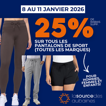 PANTALONS DE SPORT À 25% - 8 AU 11 JANVIER