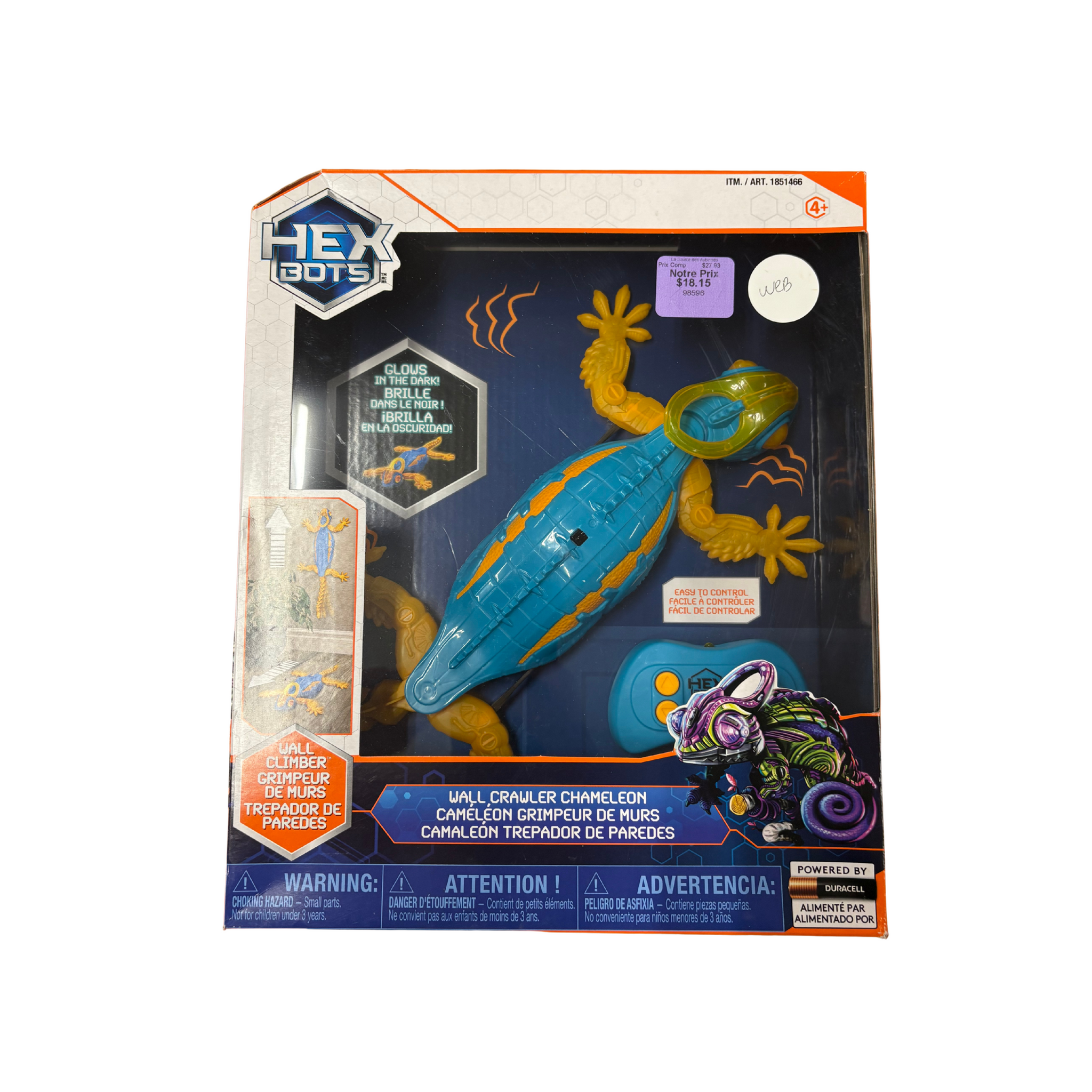 HEX BOTS - WALLCRAWLER chameleon Wall Climber