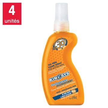 KINeSYS – Ensemble de 4 vaporisateurs d’écran solaire FPS 30 de 120 ml pour enfant