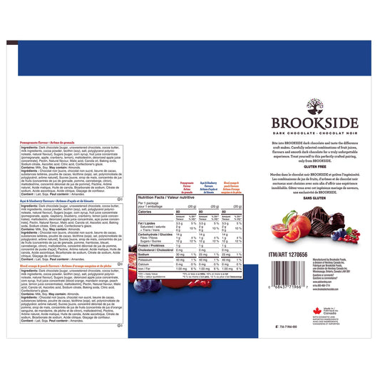 Brookside Dark Chocolate, Assorted Flavours, 40 × 20 g