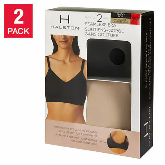 Halston - Package of 2 seamless bras