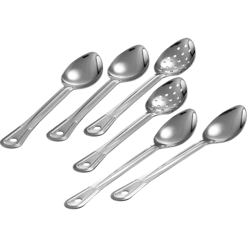 Tramontina Serving Spoons, assorted models, stainless steel, set of 6