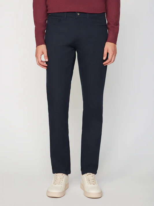 MEN'S SOLID BUNGEE 5-POCKET TROUSERS