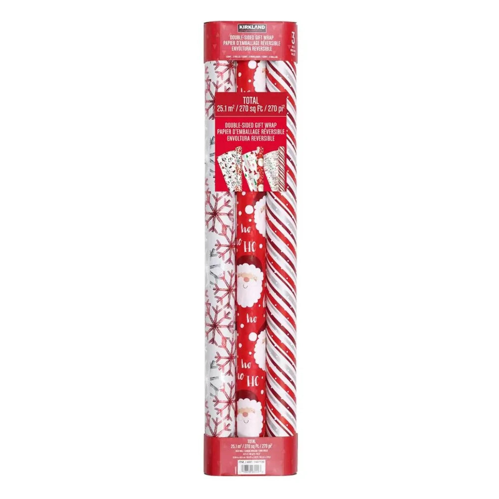 Kirkland Signature Double-Sided Gift Wrap - 3-Pack