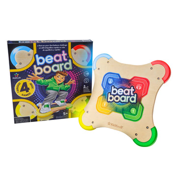 Jeu d’équilibre debout en bois Beat Board comprenant 4 modes, des lumières et des sons