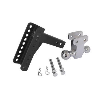 Trailer Valet Blackout 14,000 lbs Capacity Adjustable Steel Drop Hitch, 0-6" Drop, 2" and 2-5/16" Ball