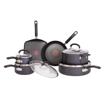 T-FAL - Batterie de cuisine à revêtement antiadhésifs Titanium, 11-pièces