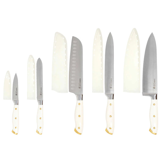 Sabatier-set of forged German stainless steel knives, 5-piece