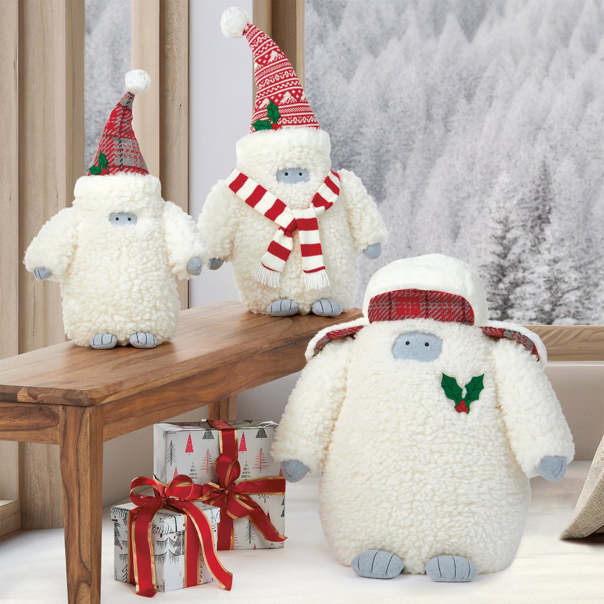 Set of 3 Christmas Yeti