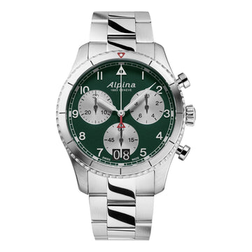 Alpina starter pilot - Green dial watch for men