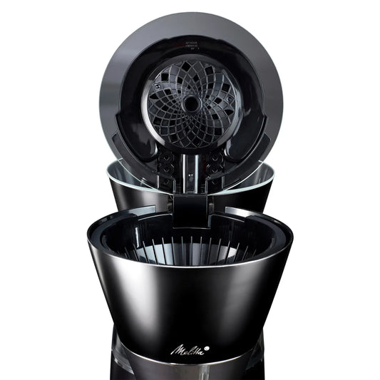 Melitta Vision - Luxury filter coffee maker, 12 cups with turning dashboard and black marble finish