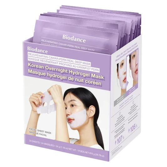 Biodance - Masque régénérant profond au caviar et PDRN, 24 masques