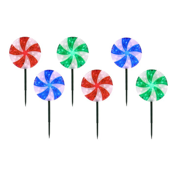 Ensemble de 6 piquets de pelouses à DEL