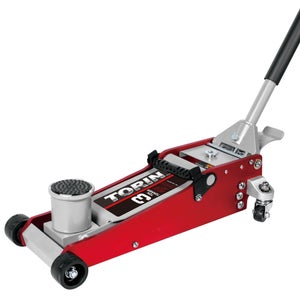Cric rouleur de 3 tonnes en aluminium et acier.