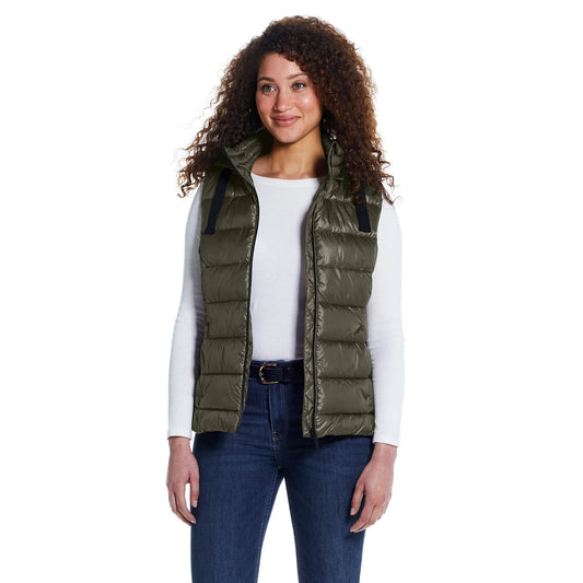 Dusty Olive - Matelassée Cartery with Hoody Resistant for Women