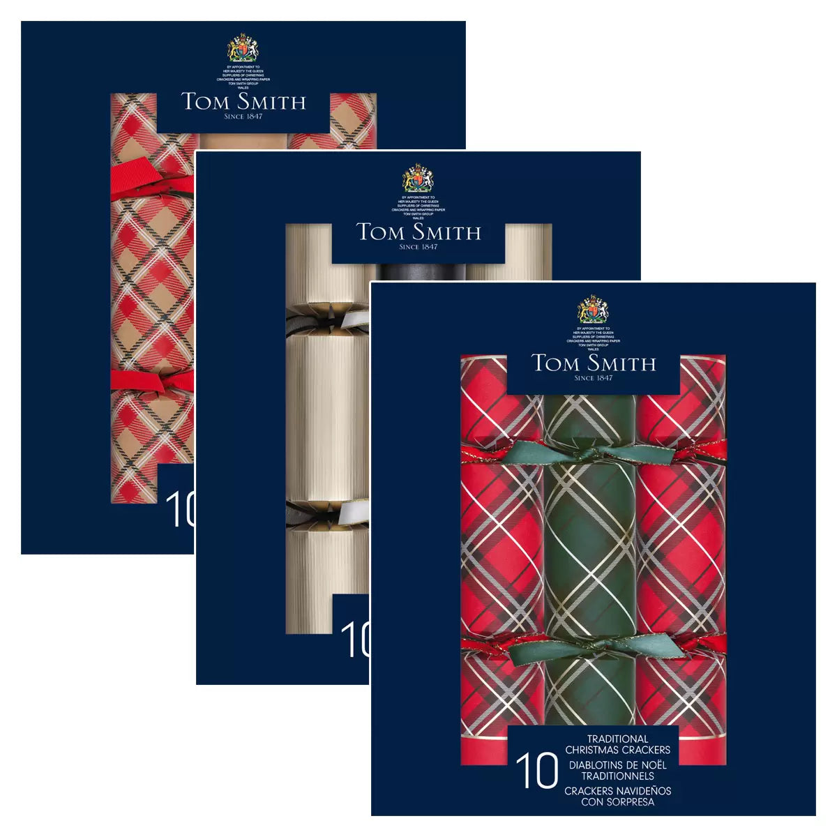 Traditional christmas Crackers Tom Smith / Package of 10