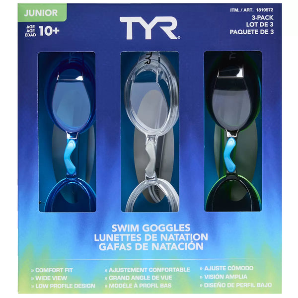 TYR Masque Junior Lot de 3