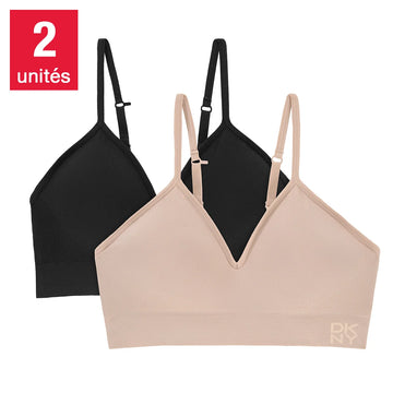 DKNY - Ensemble de 2 soutiens-gorges sans coutures pour femmes