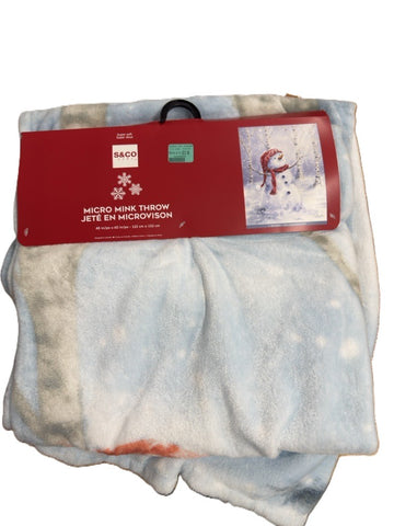 S&CO - Couverture de canapé de Noël en microfibre légère
