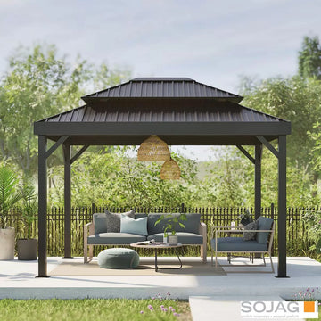Sojag Alma Gazebo 3 x 4.23 m (10 x 14 ft) with Double Roof and Mosquito Net