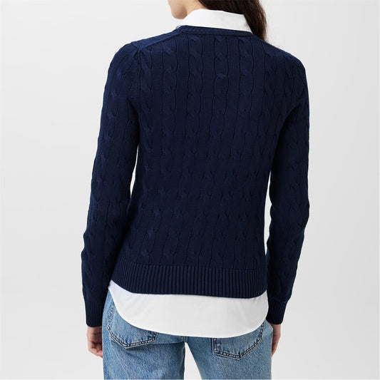 Tommy Hilfiger cable-knit crew neck sweater