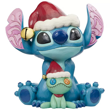 Stitch and Rags Peint à la main Figurine décorative de Noël
