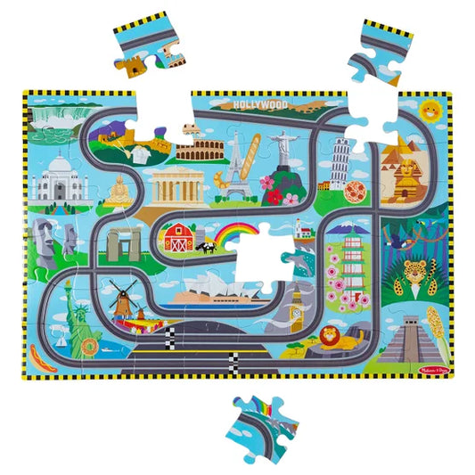 Melissa & Doug - Puzzle de sol avec pistes