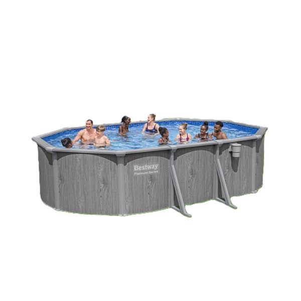 Ensemble de piscine ovale hors sol Bestway Hydrium Steel Wall 18 pi x 12 pi x 52 po