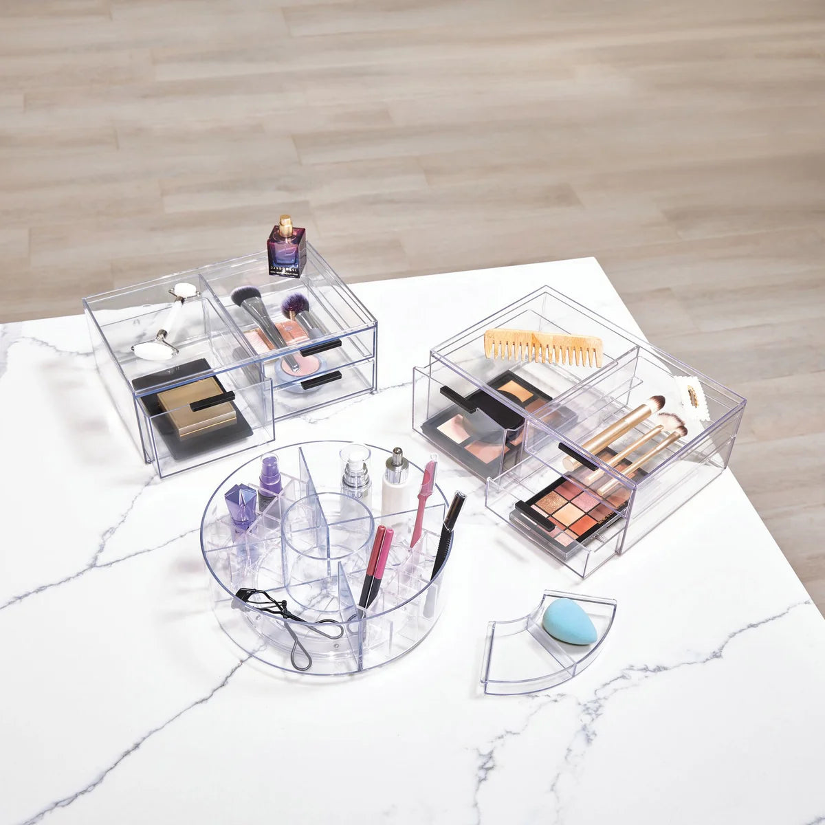 iDesign - Set of organizers for cosmetics, 3 pieces