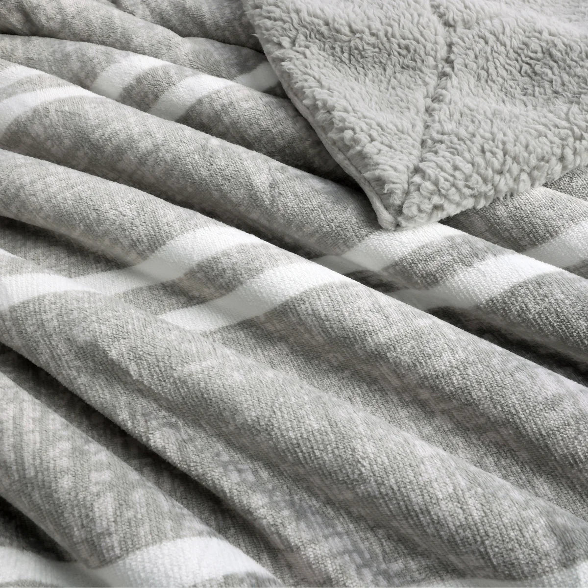 Life Comfort - Couverture en peluche sherpa réversible