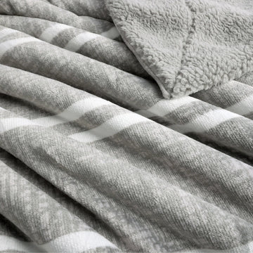 Life Comfort - Couverture en peluche sherpa réversible