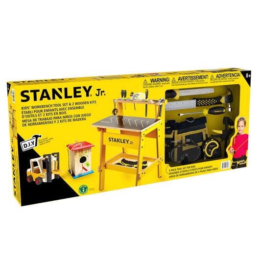 Set of tools for established children Stanley Jr. and 2 wooden kits