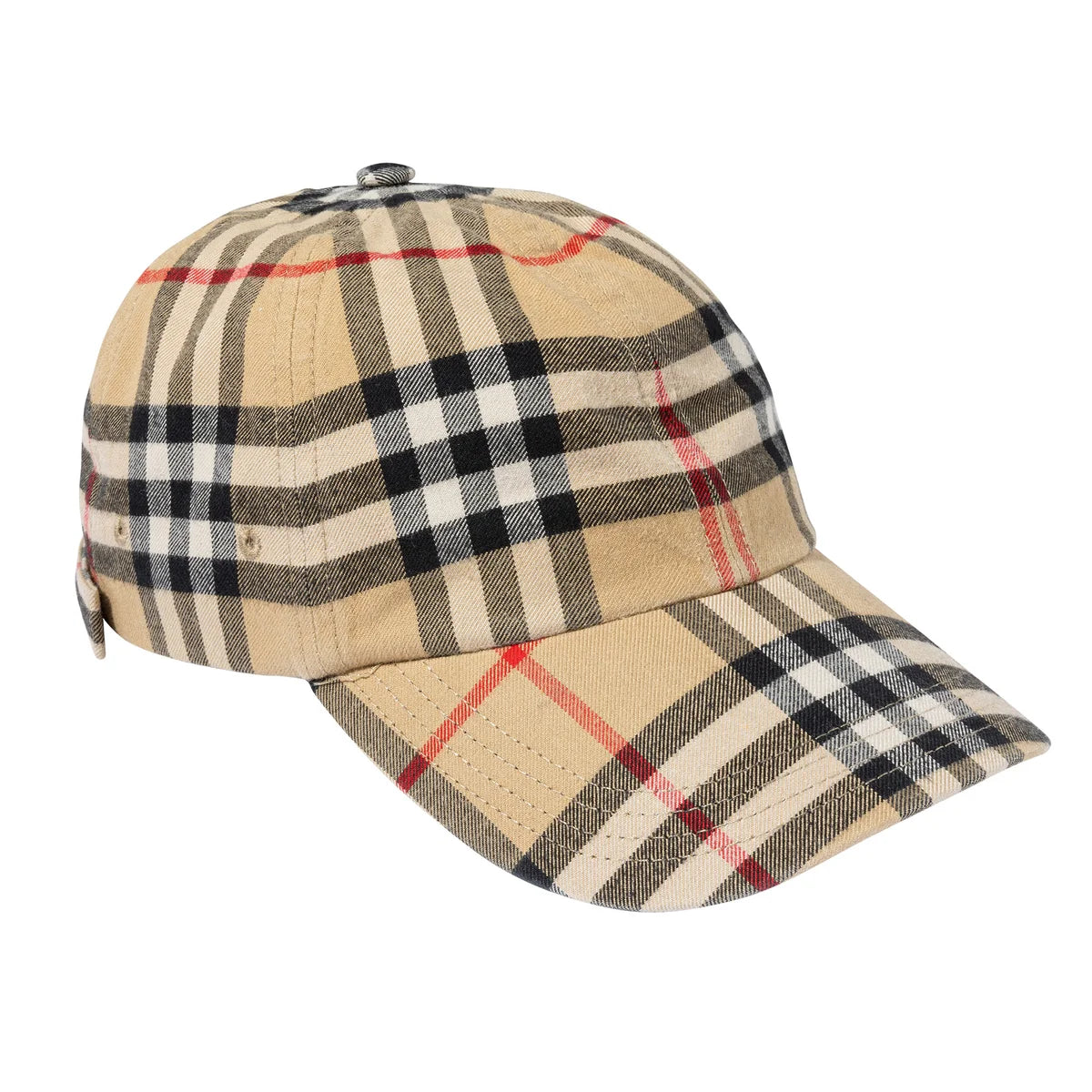 Burberry- Checkered cotton baseball cap Burberry- Checkered cotton baseball cap