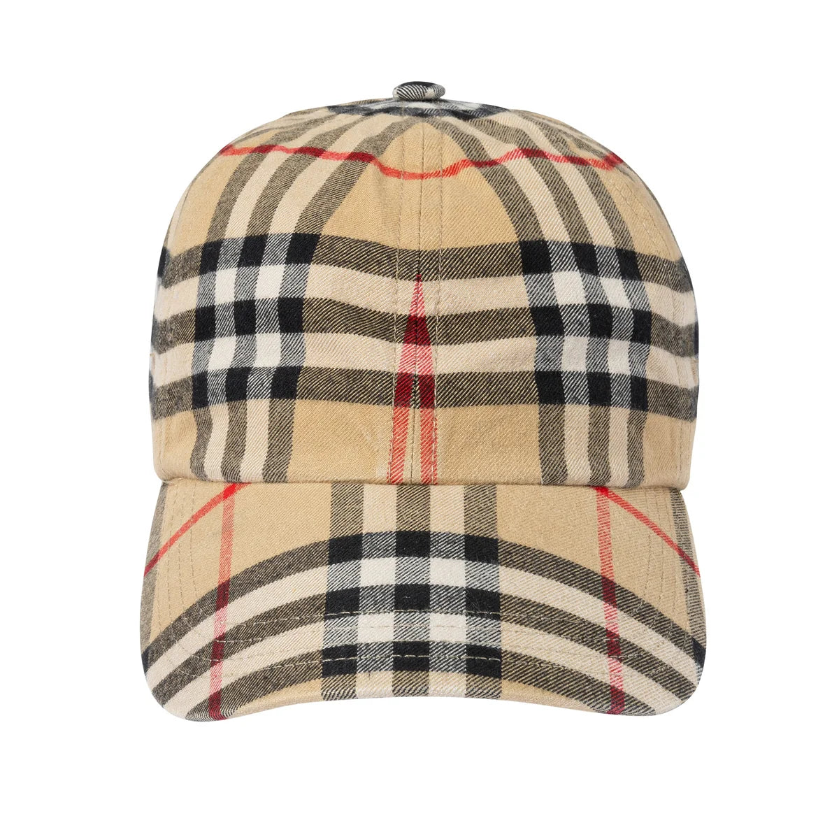 Burberry- Checkered cotton baseball cap